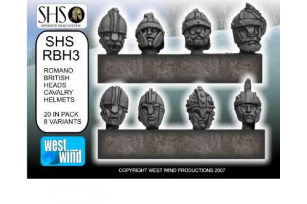 SHS-RBH3 - Romano British Cavalry Heads with Helmets