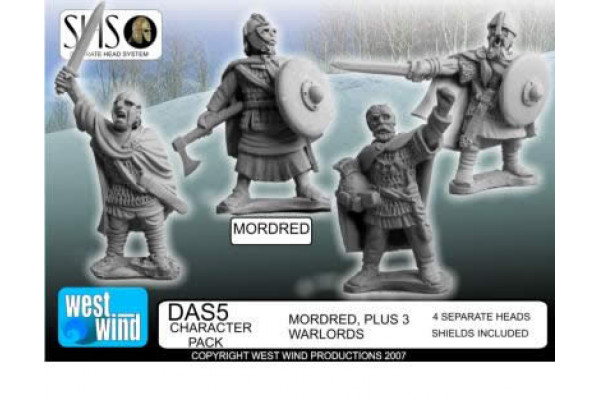DAS05 - Character Pack. Mordred and 3 Warlords . All on foot.