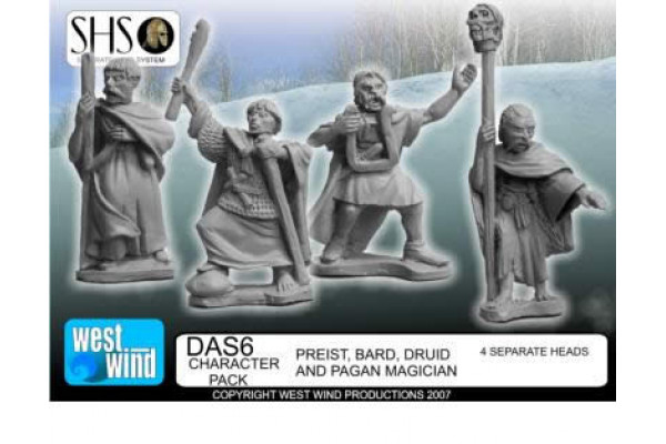 DAS06 - Character Pack. Preist, Druid, Bard and Pagan Magician.