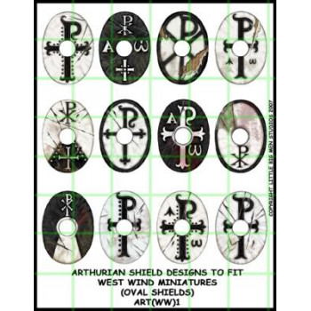 ART(WW)01 - Arthurian shield design 1 (Oval shields)