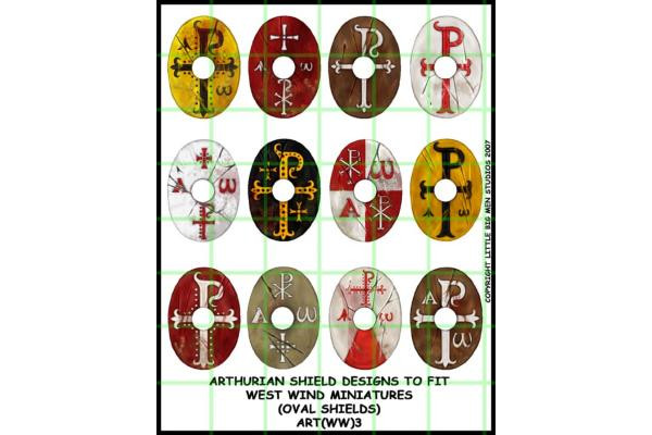 ART(WW)03 - Arthurian shield design 3 (Oval shields)