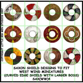 SAX(WW)04 - Saxon shields 4 (Flat round shield with larger boss)