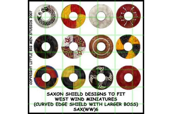 SAX(WW)06 - Saxon shields 6 (Flat round shield with larger boss)