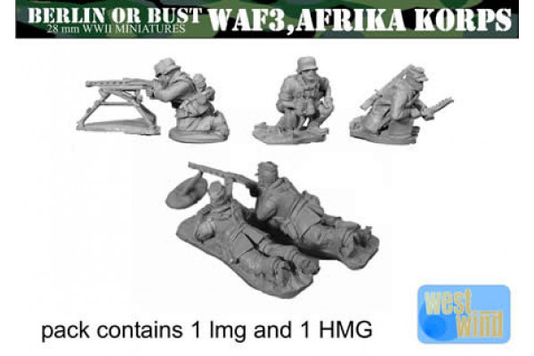 WAF03 - Africa Korps Light MG. Heavy MG.