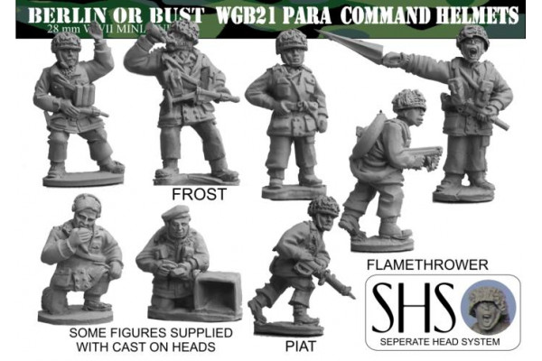 WGB21-SHS British Para Command (flamethrower and Piat) helmets