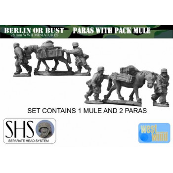 WGER31-SHS - Fallshirmjager with Pack Mule (Separate Heads)