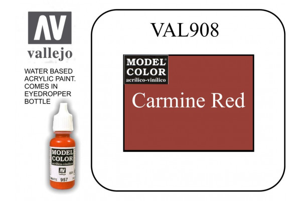 VAL908 Model Color - Carmine Red 