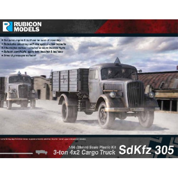 RU-017 Rubicon Plastic - SdKfz 305 3-ton 4 x 2 Cargo Truck - Opal Blitz
