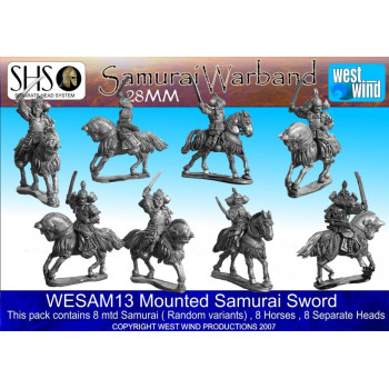 WESAM-13 Mtd Samurai Swords (8 Figures)