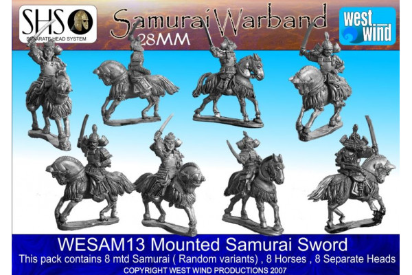 WESAM-13 Mtd Samurai Swords (8 Figures)