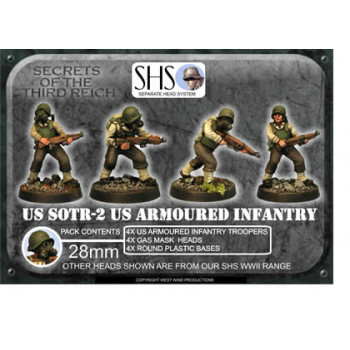 US-SOTR02 US Armoured Infantry (SHS) Gas Mask Heads (4)