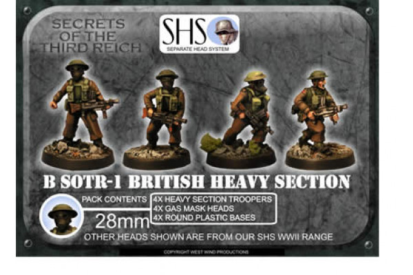 B-SOTR01 Heavy Section Assault Bren (SHS) Gas Mask Heads (4)