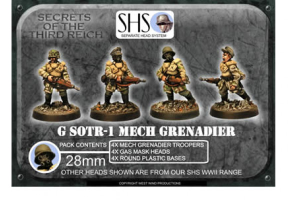 G-SOTR01 Mech Grenadiers GWHER 45 Auto Rifles (SHS) Gas Mask Heads