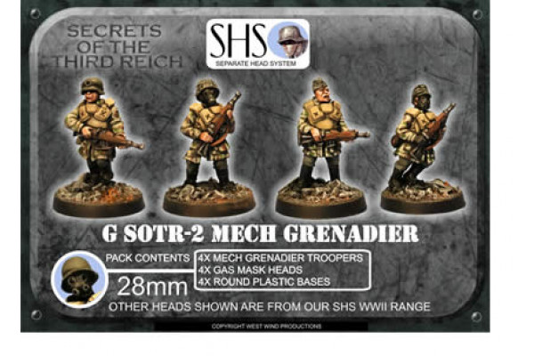 G-SOTR02 Mech Grenadiers GWHER 45 Auto Rifles (SHS) Gas Mask Heads